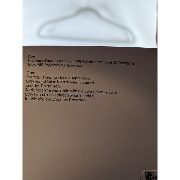 Sloth Faux Fur Eye Mask & Cozy Socks Set Brown Mint 4-10‎ Soft Smooth New Womens - Picture 4 of 7